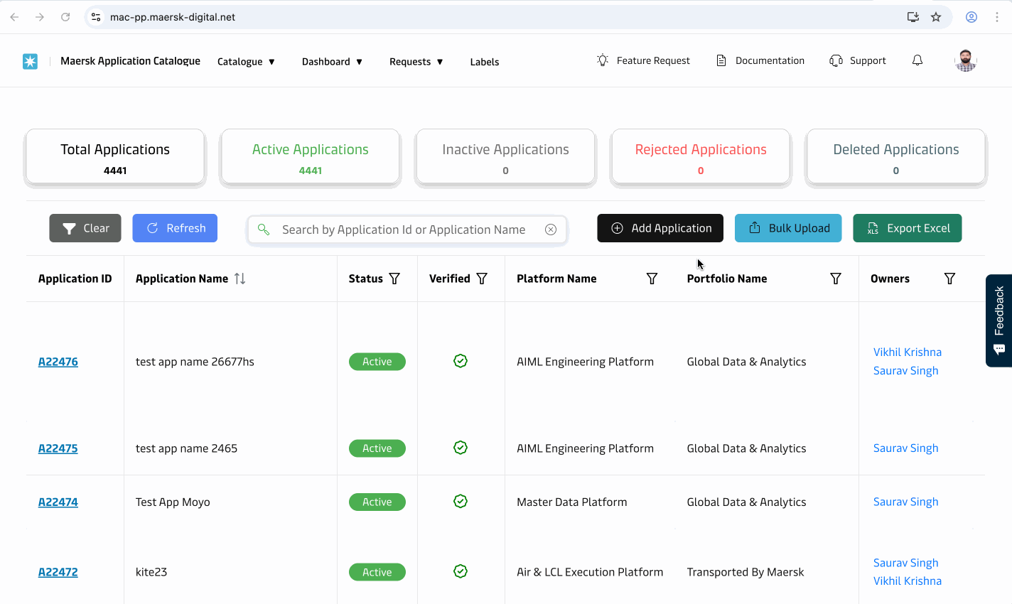 Application Onboarding