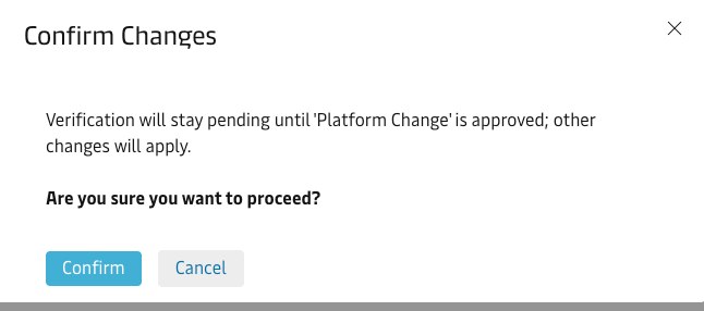 Platform Change Verifcation