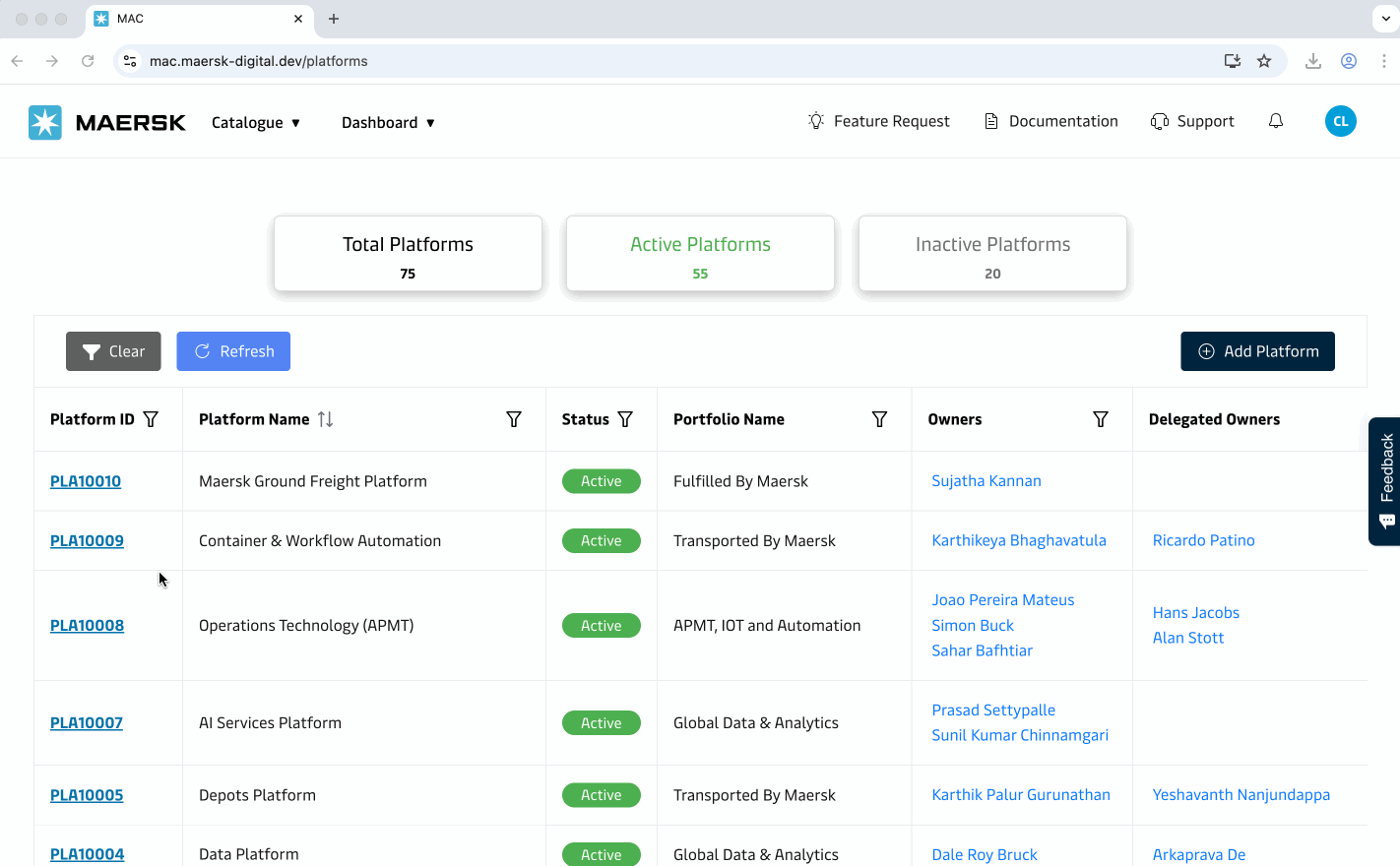 Platform Catalogue