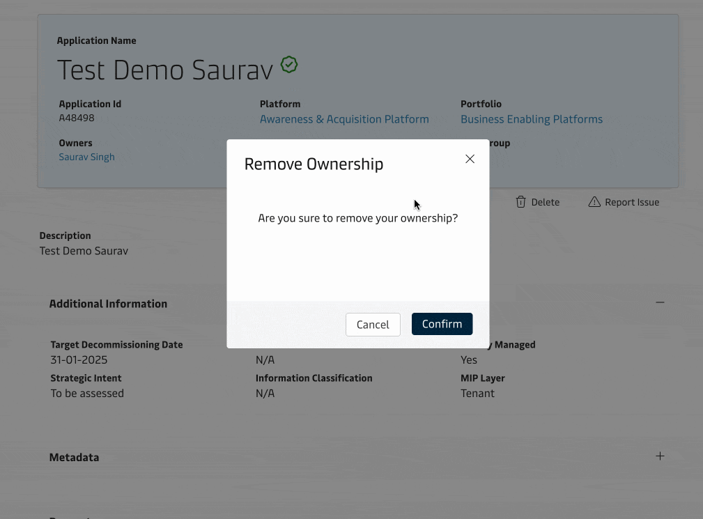 Remove Ownership